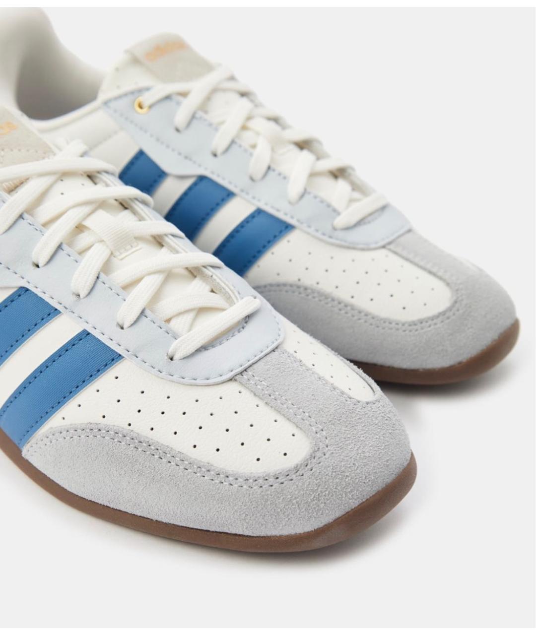 ADIDAS Белые кожаные кроссовки, фото 3