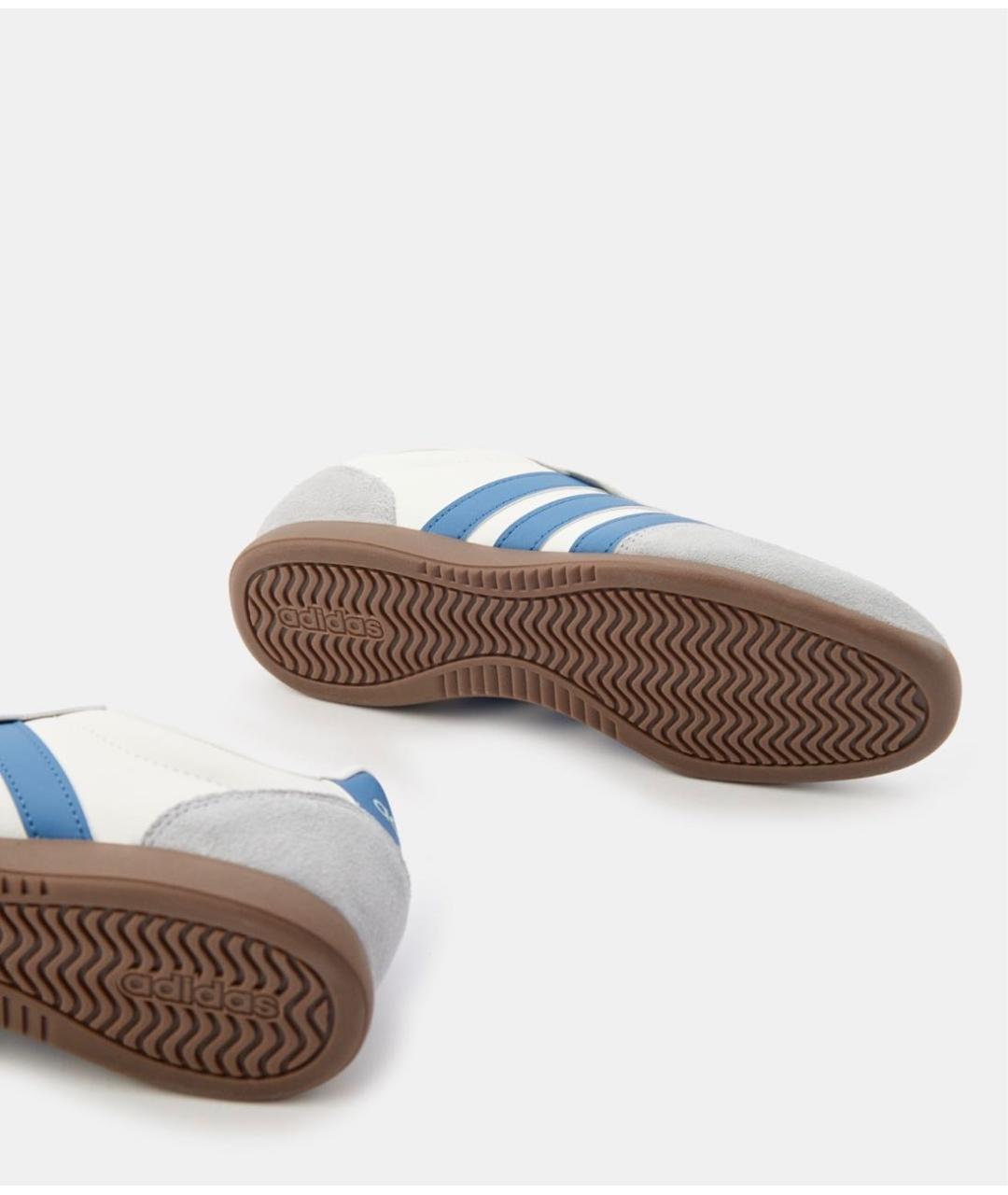 ADIDAS Белые кожаные кроссовки, фото 4