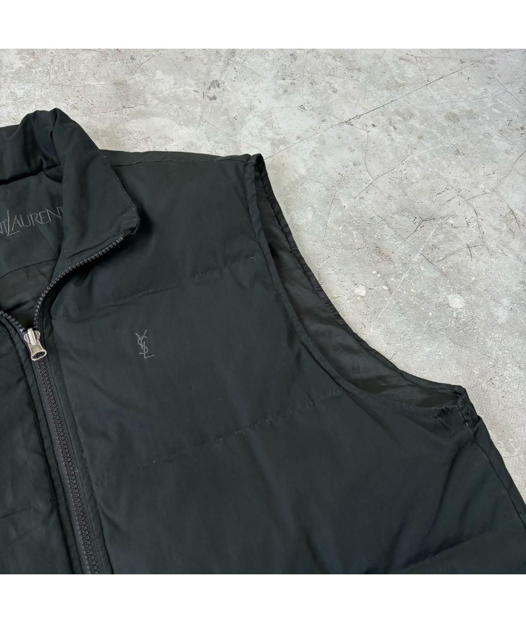 SAINT LAURENT Антрацитовый жилет, фото 4