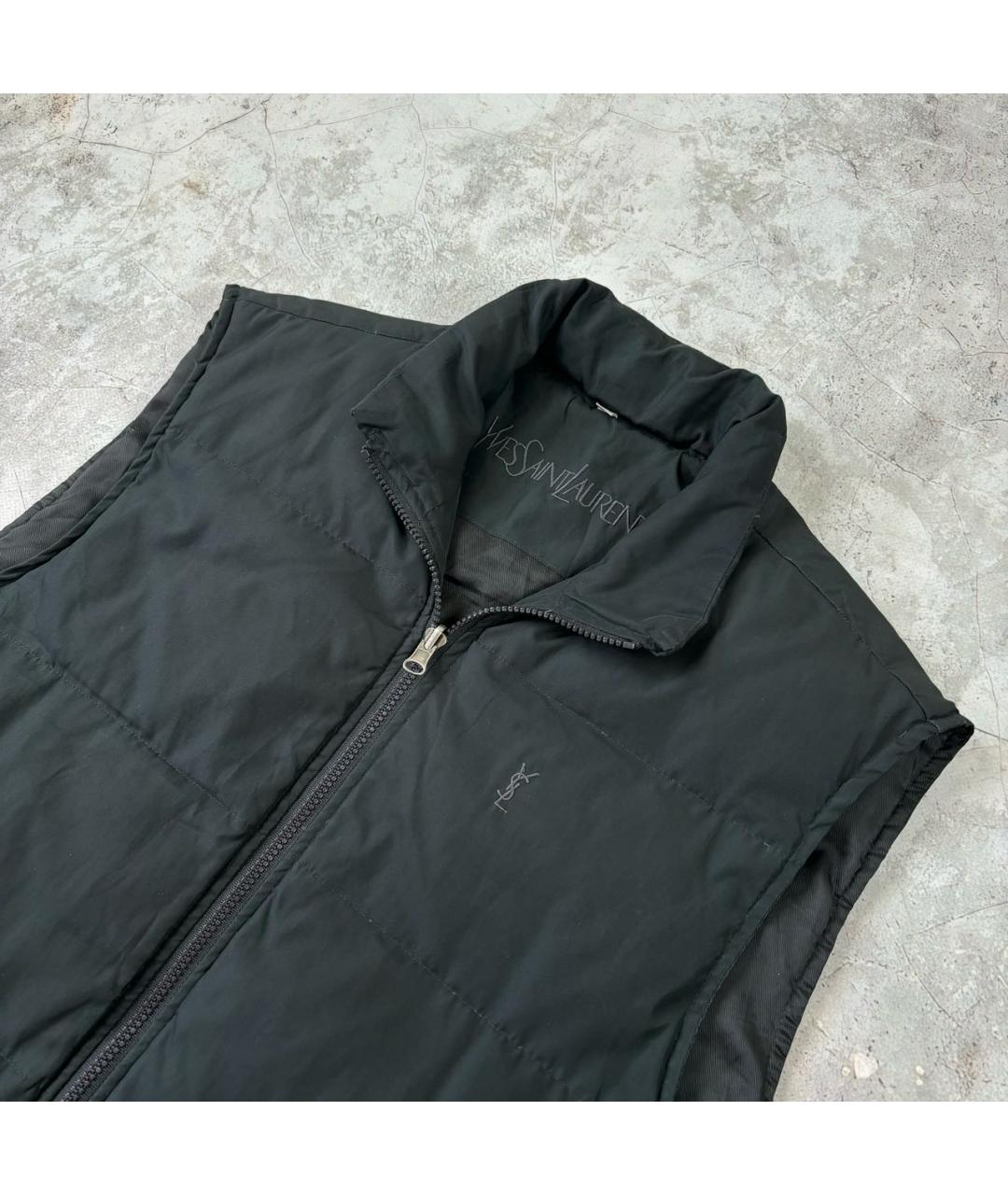 SAINT LAURENT Антрацитовый жилет, фото 2