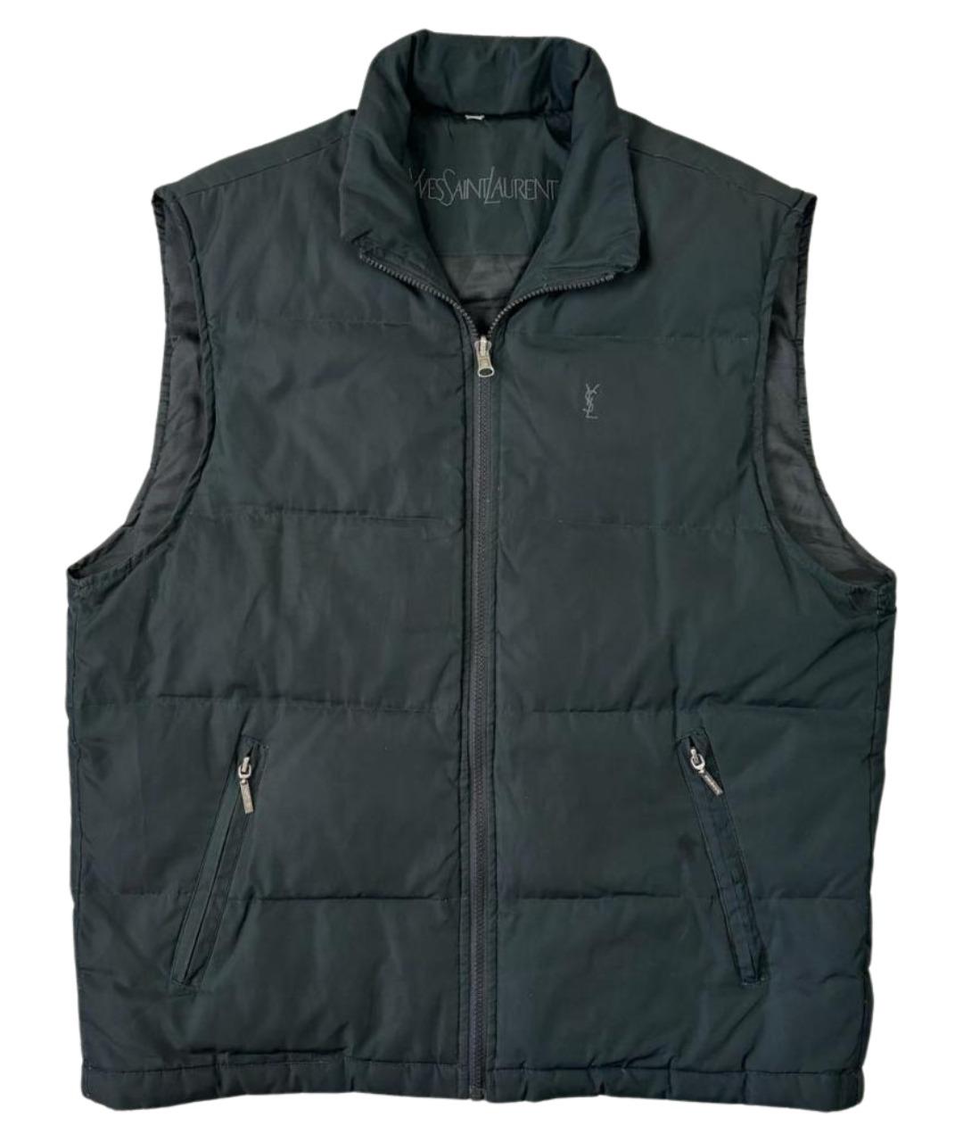 SAINT LAURENT Антрацитовый жилет, фото 1