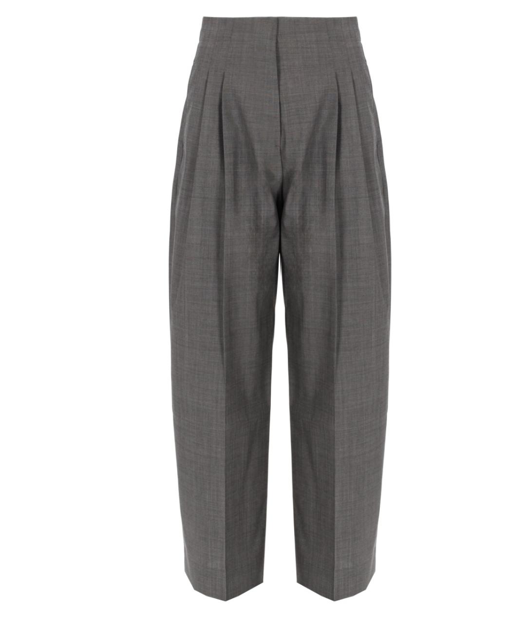 STUDIO NICHOLSON Серые вискозные прямые брюки, фото 1