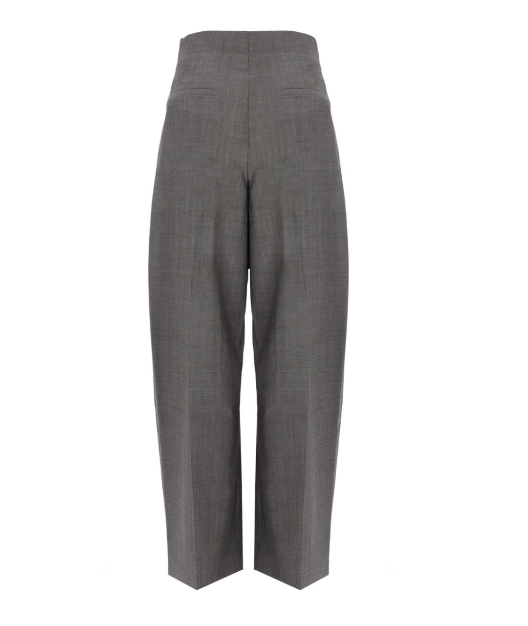 STUDIO NICHOLSON Серые вискозные прямые брюки, фото 2