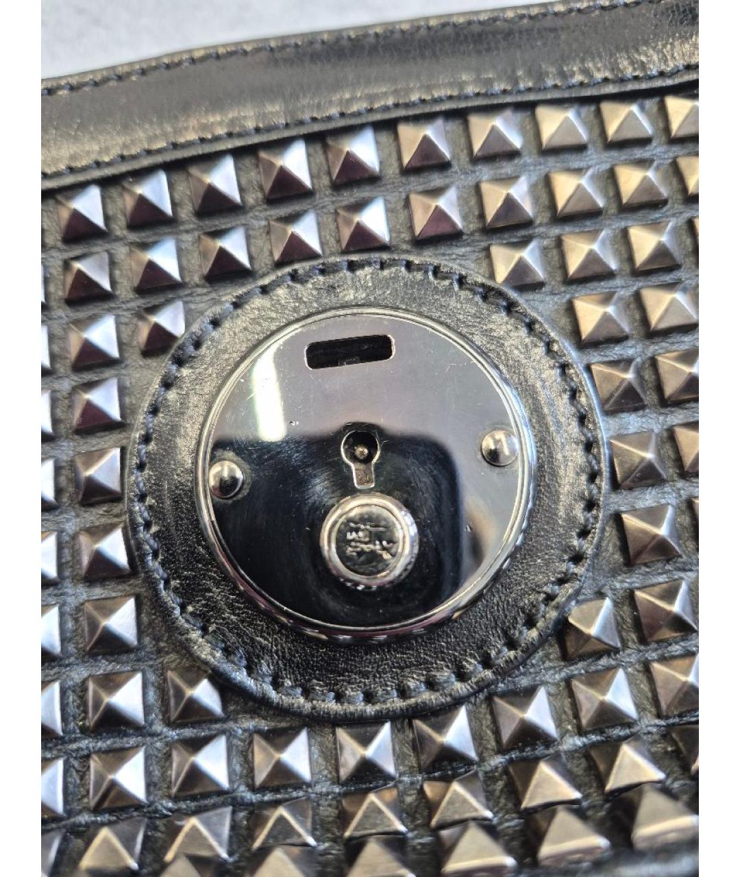 BURBERRY Черная кожаная сумка тоут, фото 7