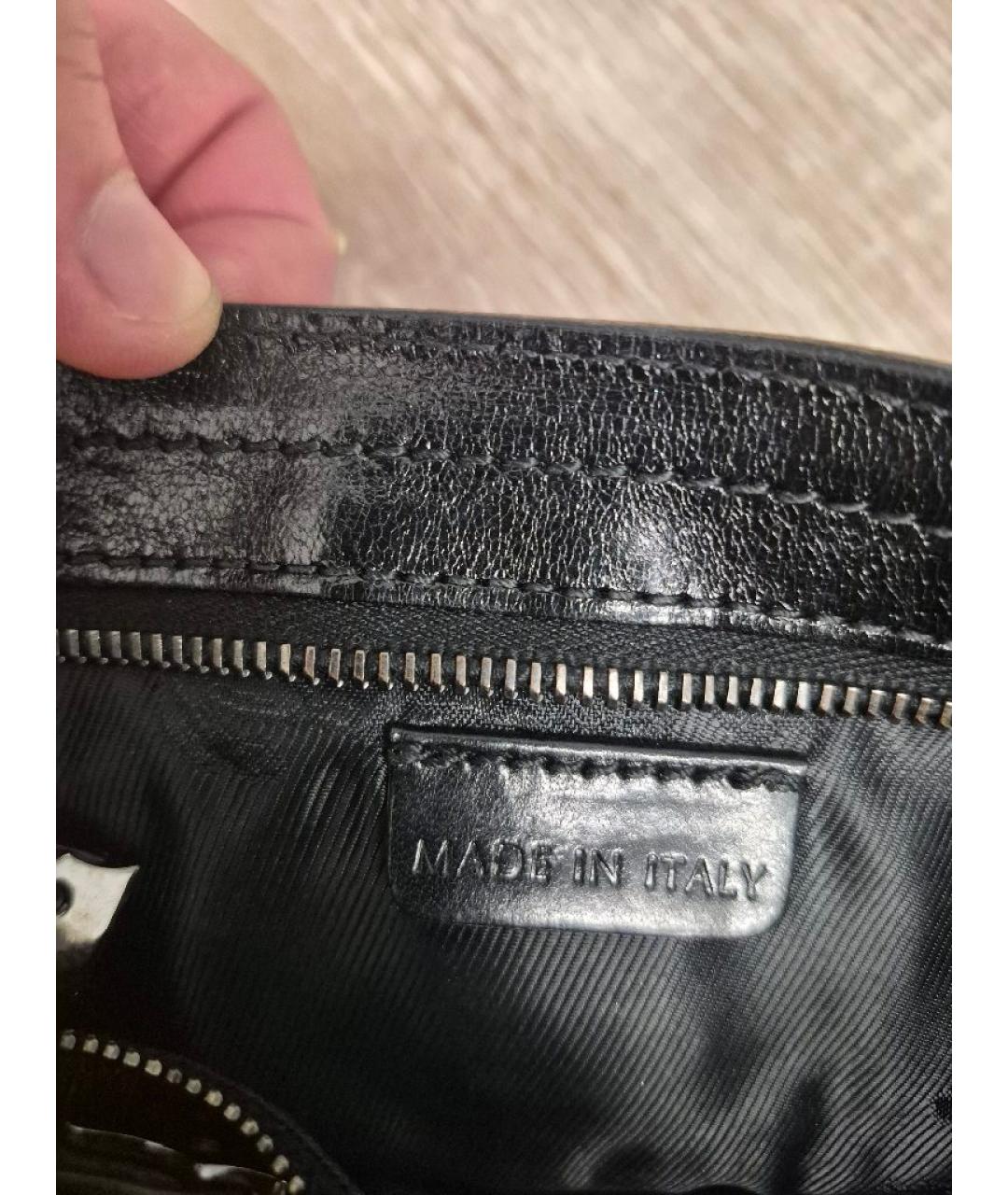 BURBERRY Черная кожаная сумка тоут, фото 4