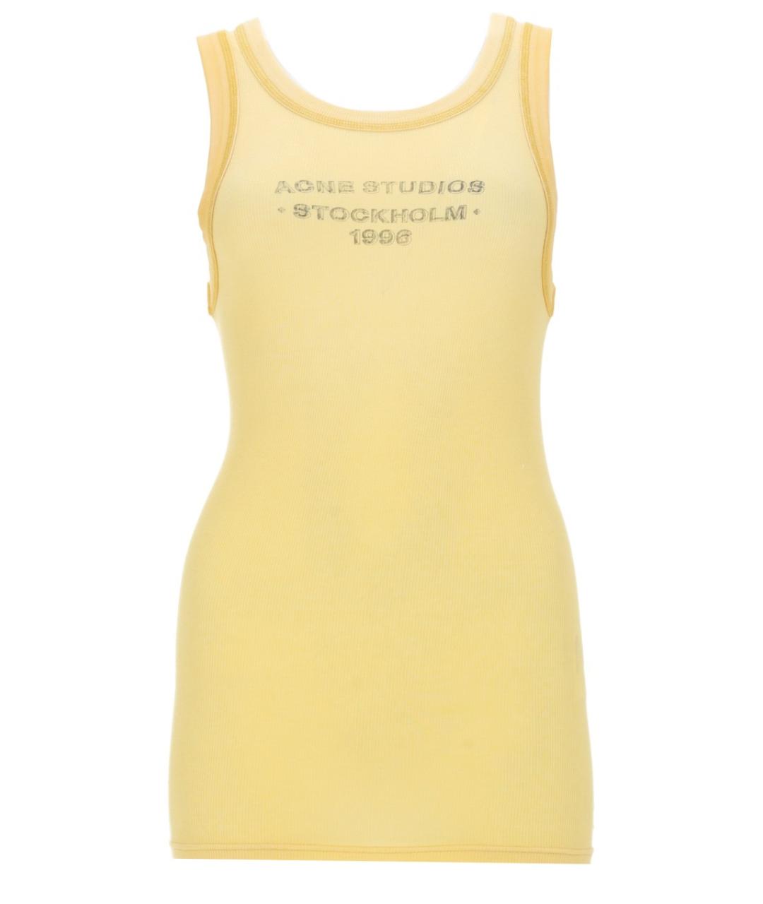 ACNE STUDIOS Желтая хлопковая футболка, фото 1