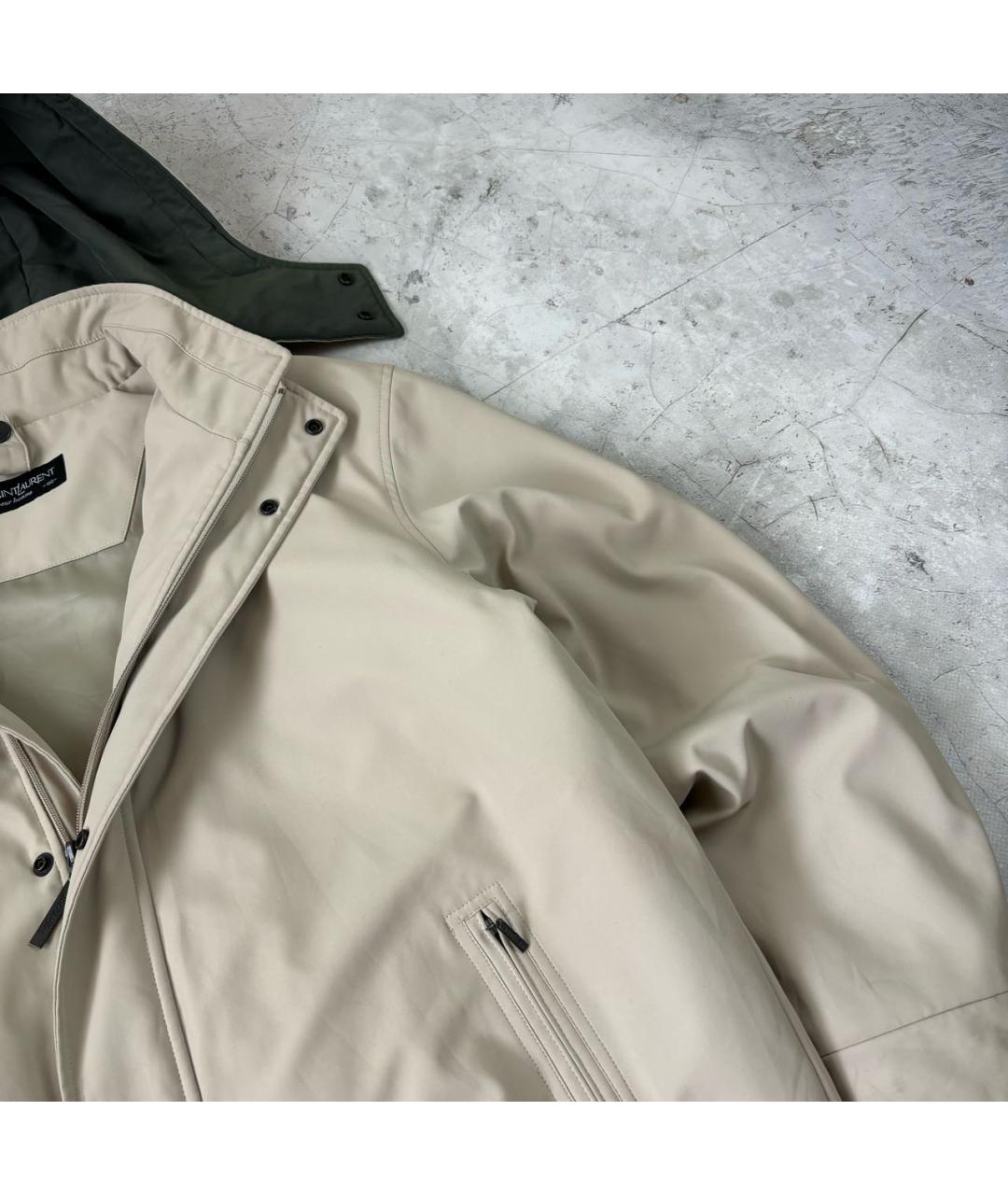 SAINT LAURENT Бежевая куртка, фото 4
