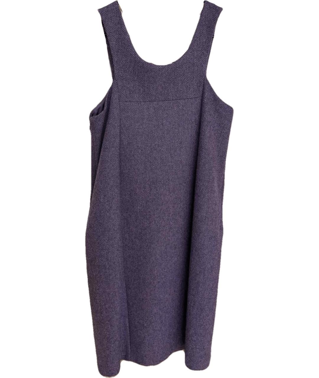 MICHAEL KORS Фиолетовое шерстяное повседневное платье, фото 2