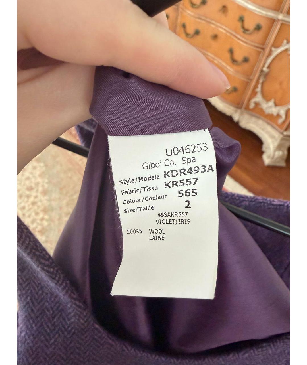 MICHAEL KORS Фиолетовое шерстяное повседневное платье, фото 4