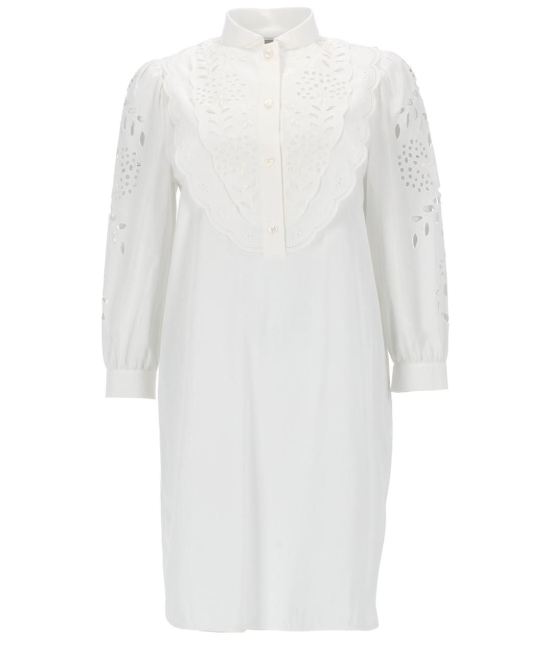 VALENTINO Белое хлопковое повседневное платье, фото 1