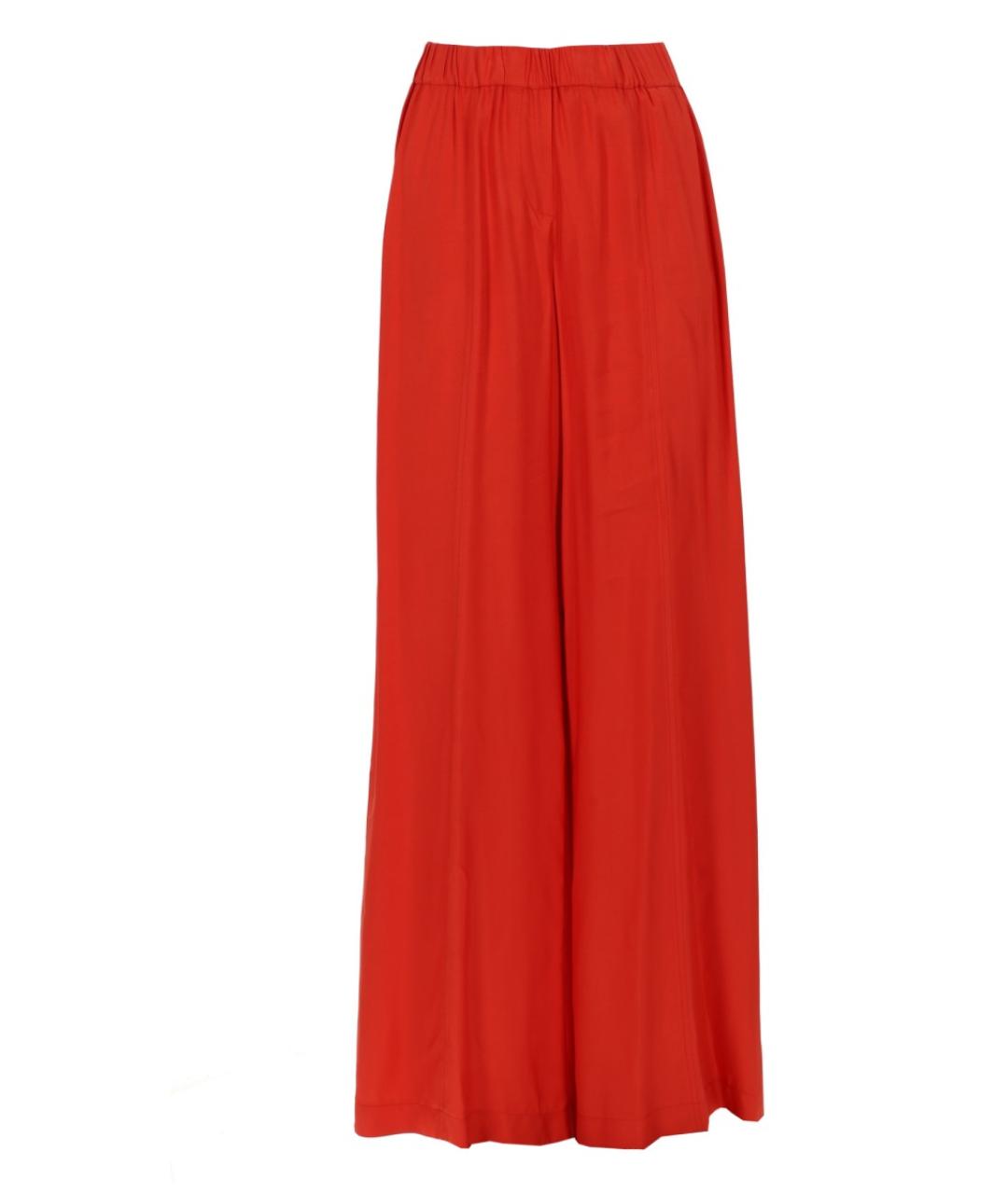 NUDE Красные вискозные брюки широкие, фото 1