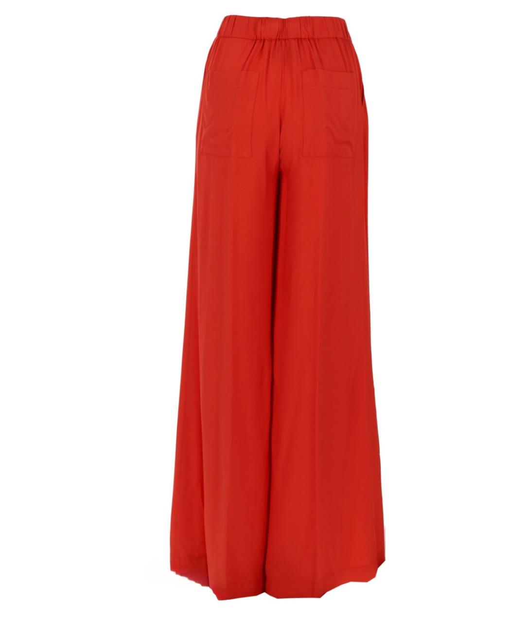 NUDE Красные вискозные брюки широкие, фото 2