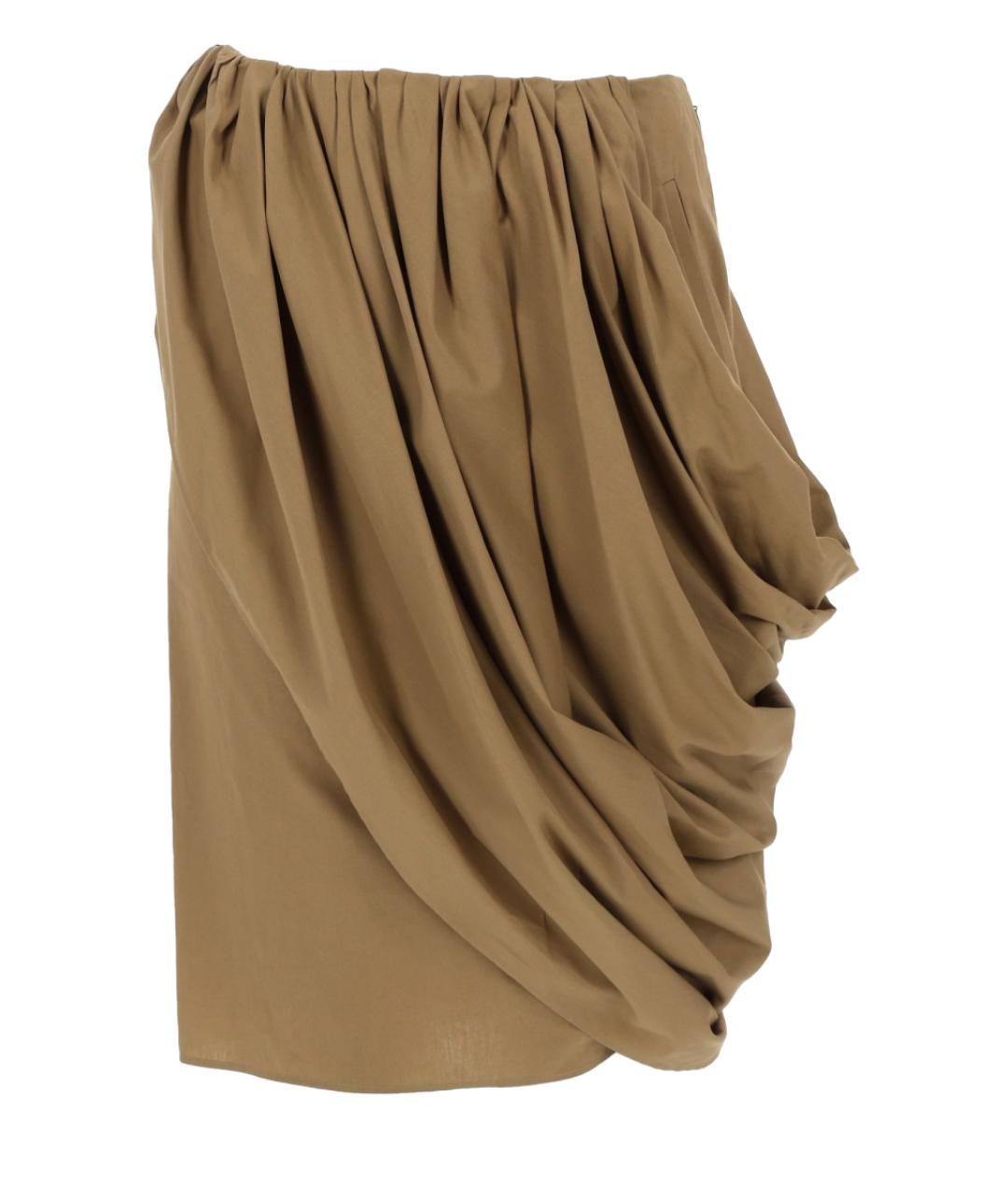 CHLOE Хаки хлопковая юбка миди, фото 1