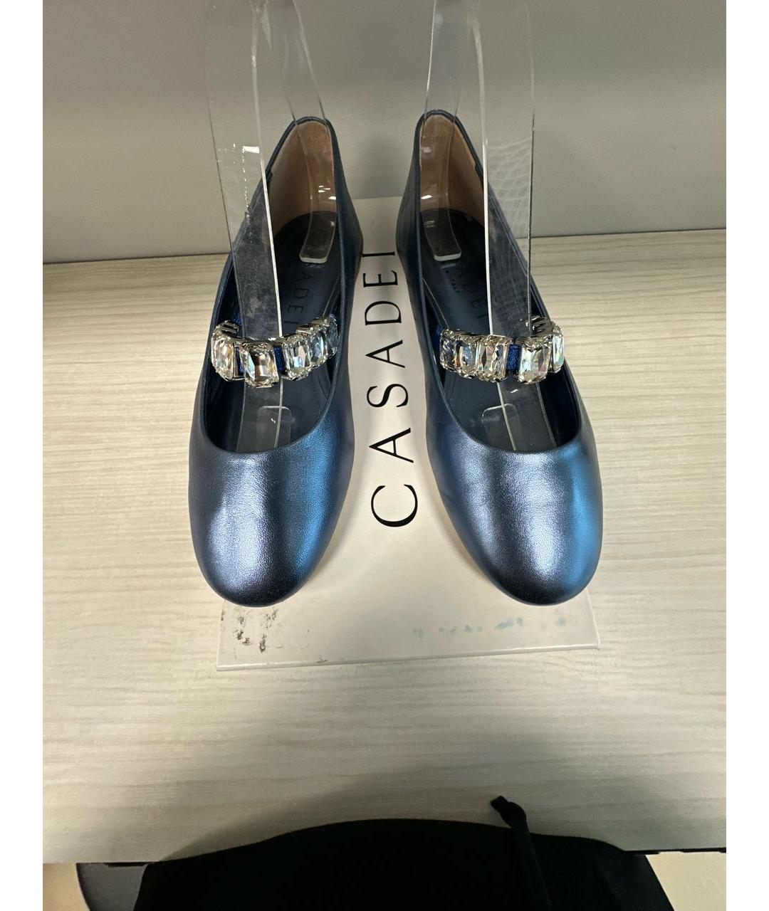CASADEI Голубые кожаные туфли, фото 7