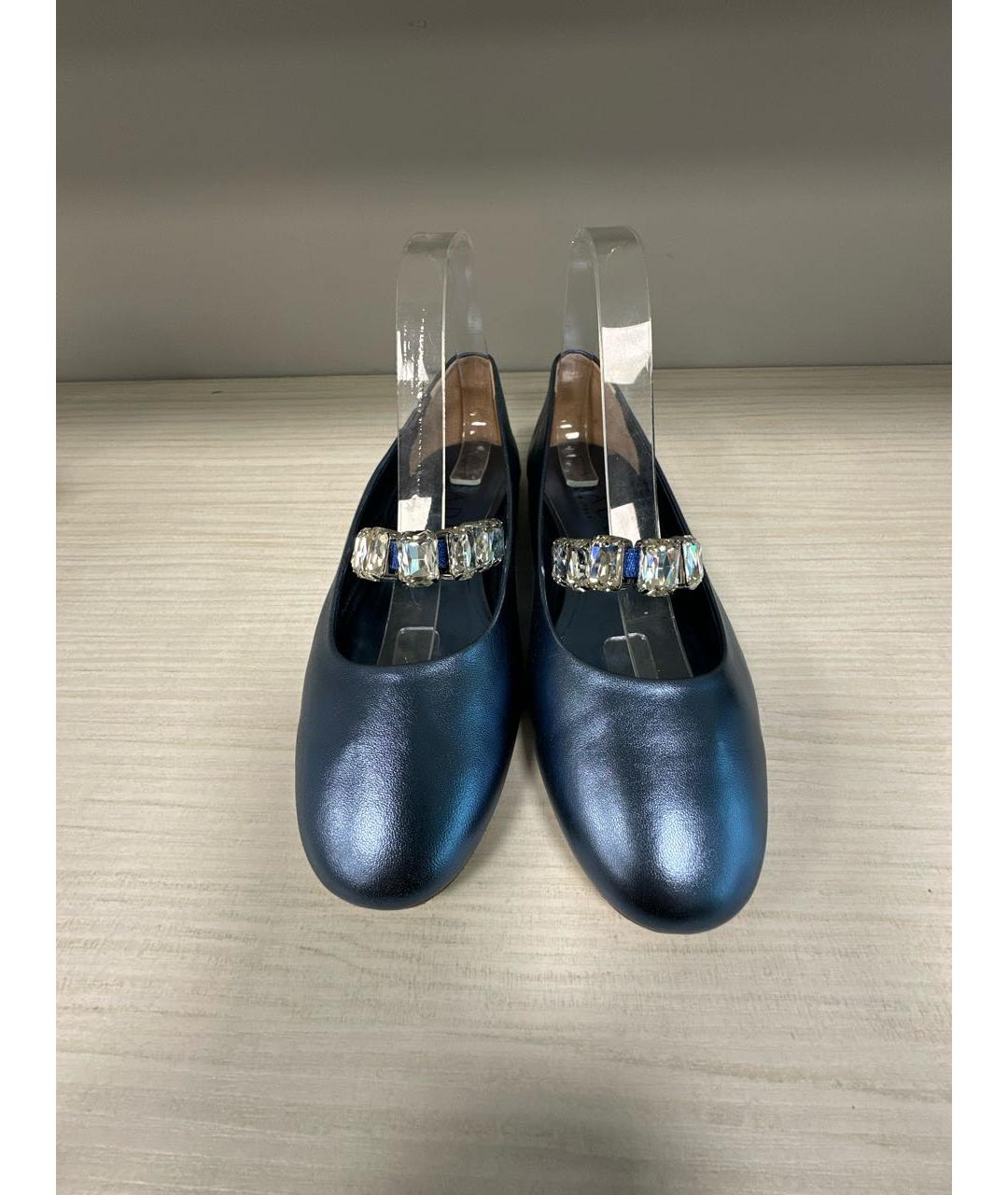 CASADEI Голубые кожаные туфли, фото 2