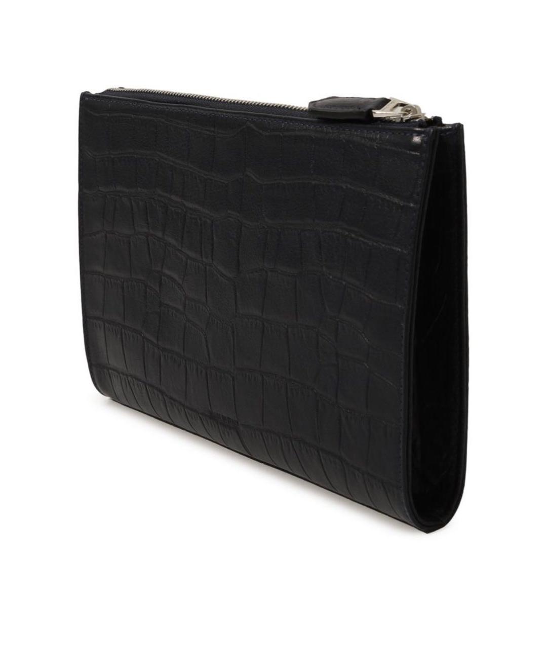 SANTONI Черная кожаная папка для документов, фото 2