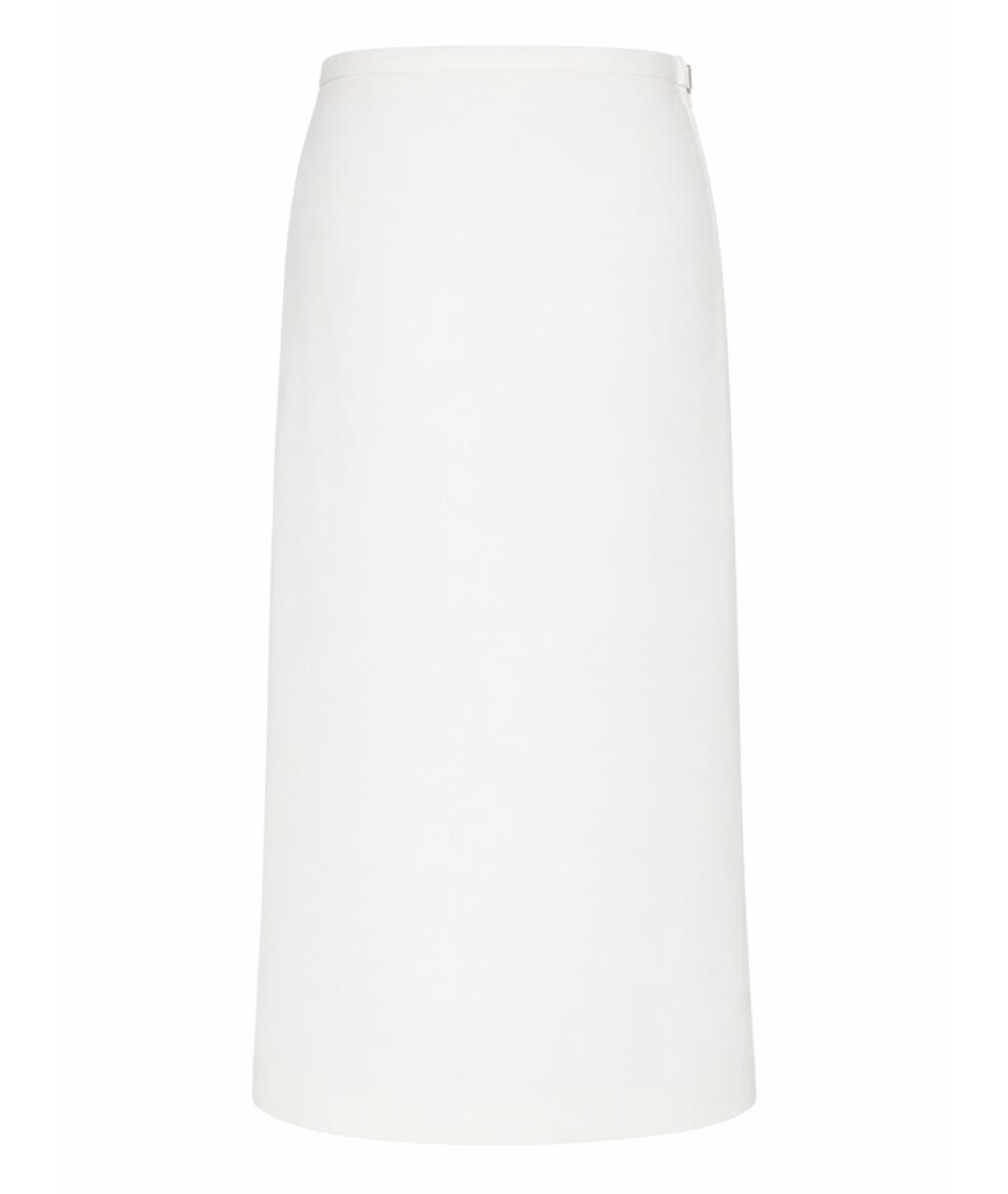 MAX MARA Белая вискозная юбка миди, фото 2