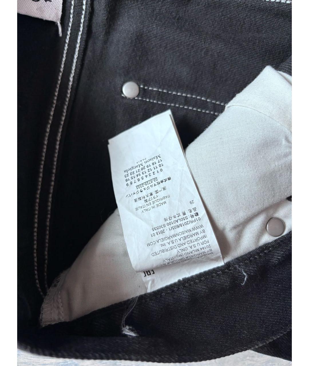 MAISON MARGIELA Черные хлопковые джинсы скинни, фото 6