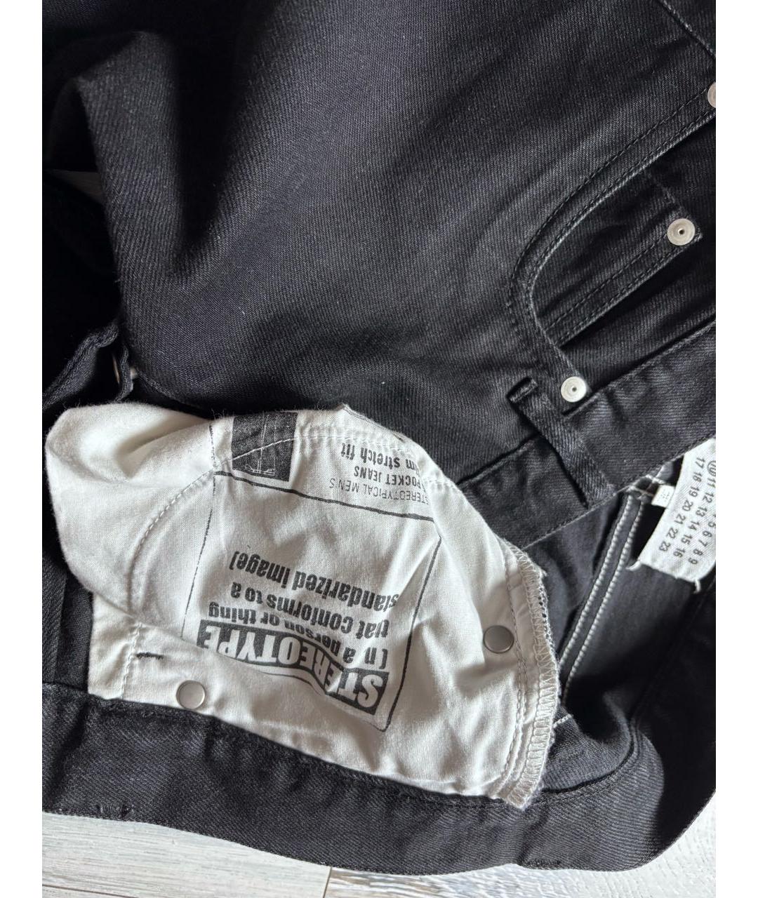 MAISON MARGIELA Черные хлопковые джинсы скинни, фото 5