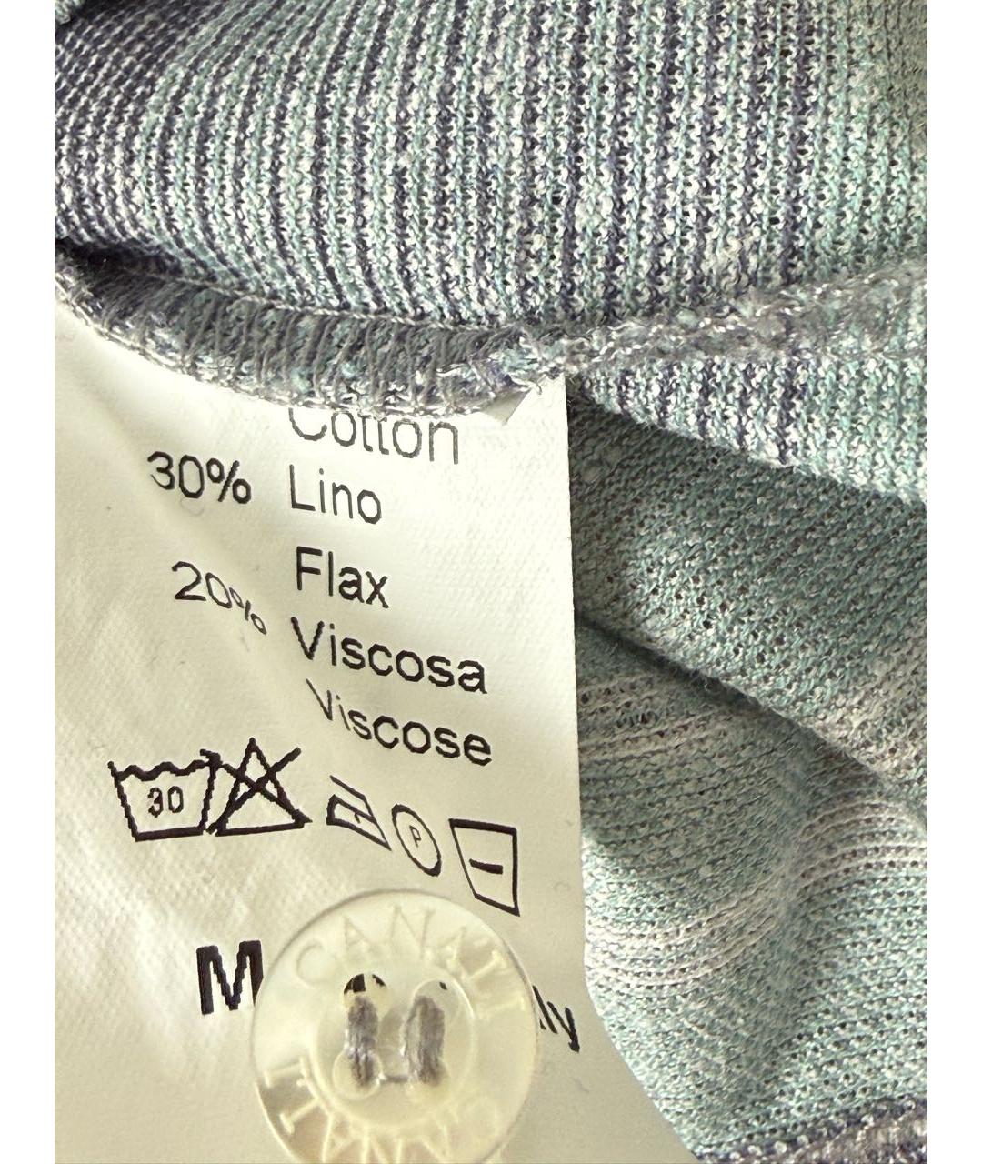 CANALI Мульти хлопко-леновое поло с коротким рукавом, фото 4