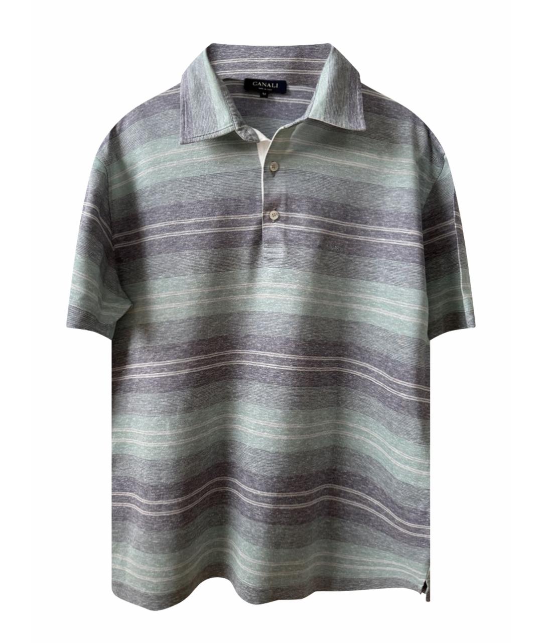 CANALI Мульти хлопко-леновое поло с коротким рукавом, фото 1