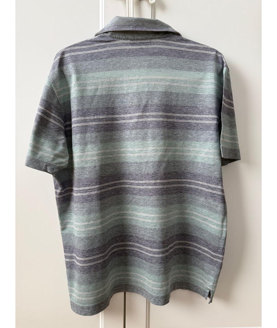 CANALI Мульти хлопко-леновое поло с коротким рукавом, фото 2