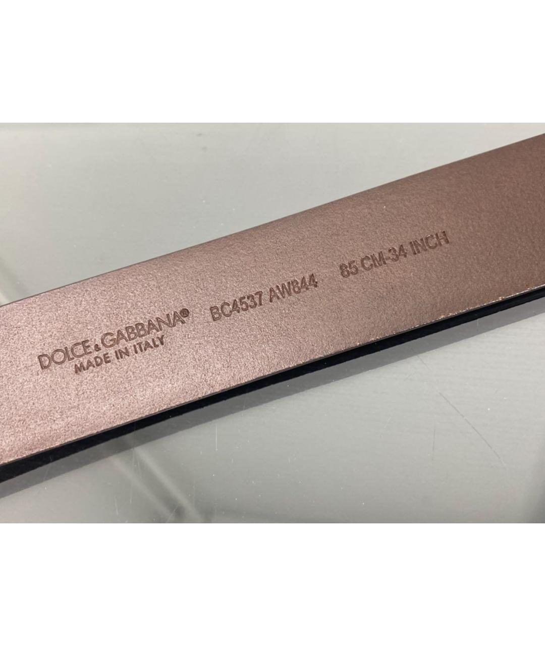 DOLCE&GABBANA Коричневый кожаный ремень, фото 3