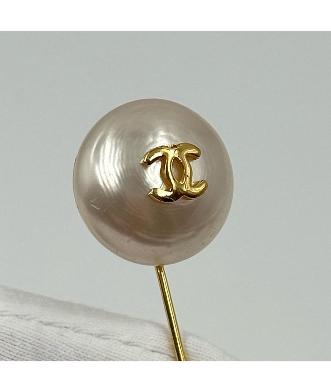 CHANEL Белая булавка / брошь, фото 4