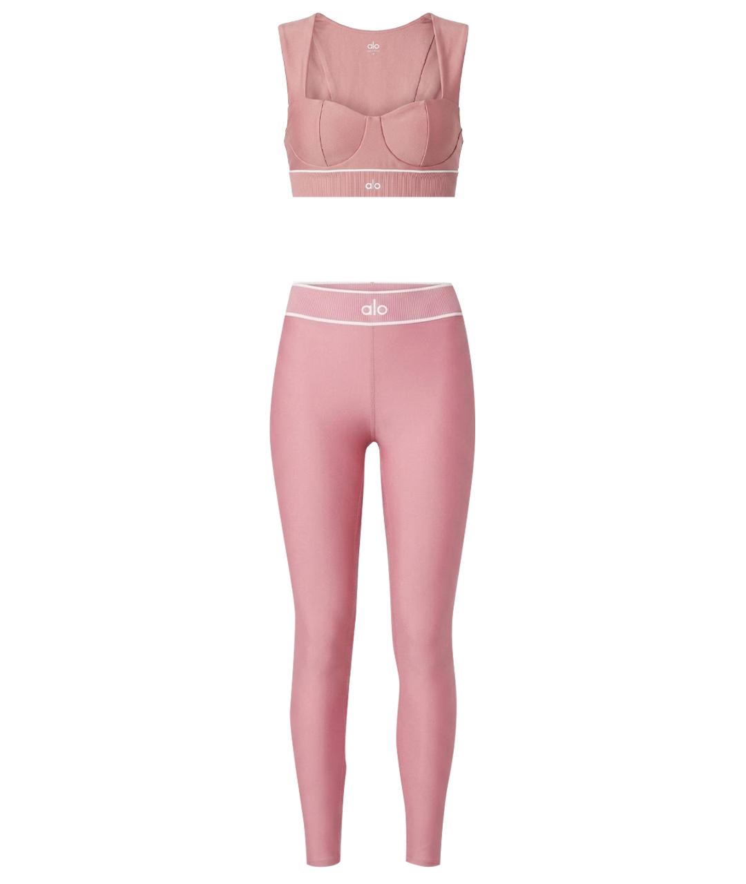 ALO YOGA Розовый полиэстеровый спортивные костюмы, фото 1