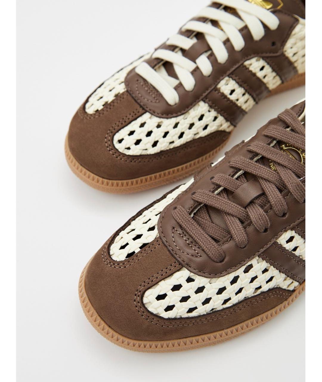 ADIDAS Бежевые кожаные кроссовки, фото 5