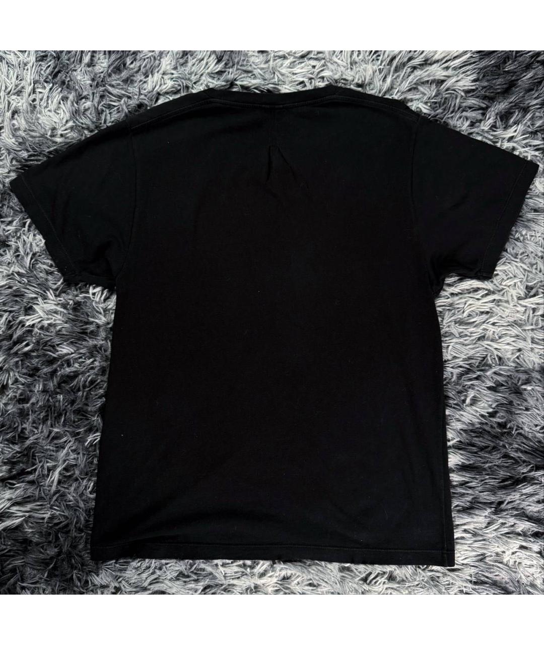 SAINT LAURENT Черная хлопковая футболка, фото 2