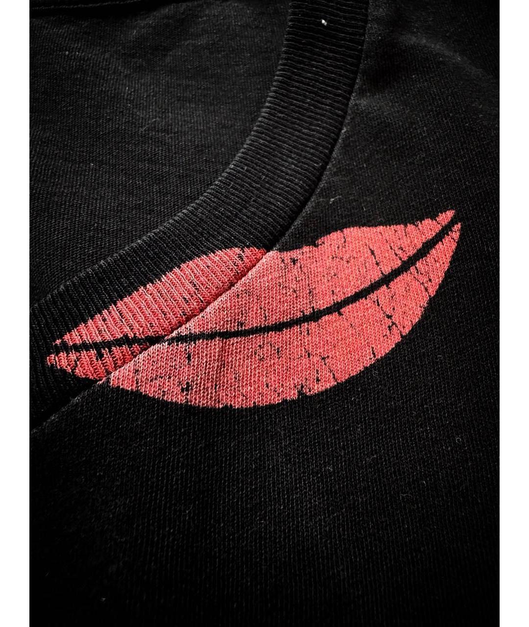 SAINT LAURENT Черная хлопковая футболка, фото 3