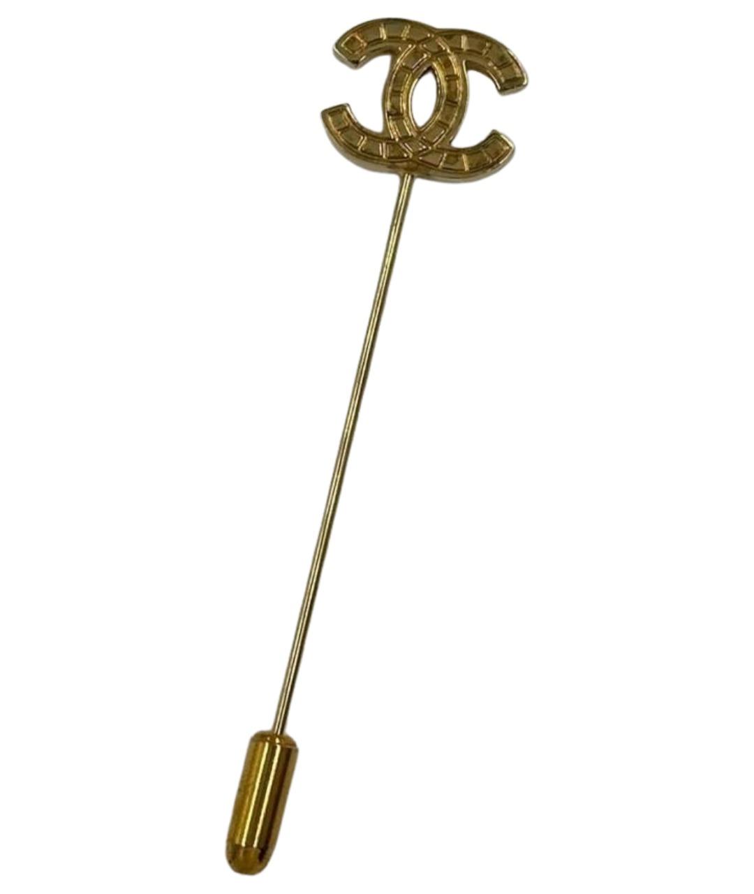 CHANEL Золотая позолоченная булавка / брошь, фото 1