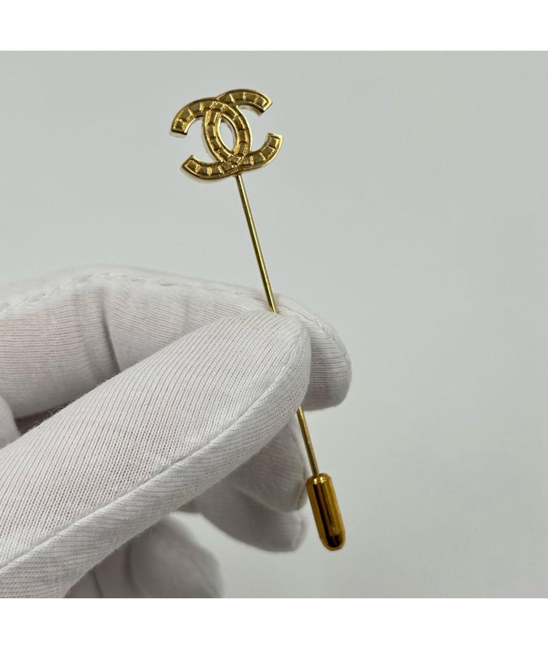 CHANEL Золотая позолоченная булавка / брошь, фото 2