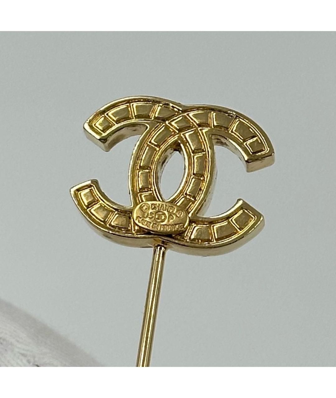 CHANEL Золотая позолоченная булавка / брошь, фото 6
