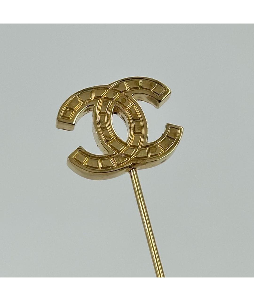 CHANEL Золотая позолоченная булавка / брошь, фото 3