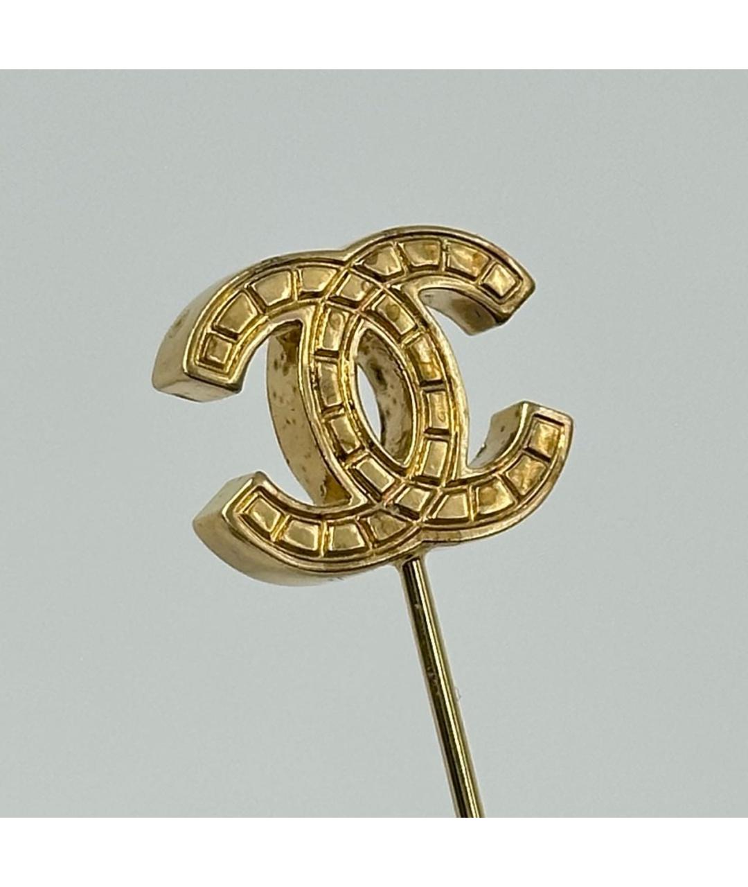 CHANEL Золотая позолоченная булавка / брошь, фото 4