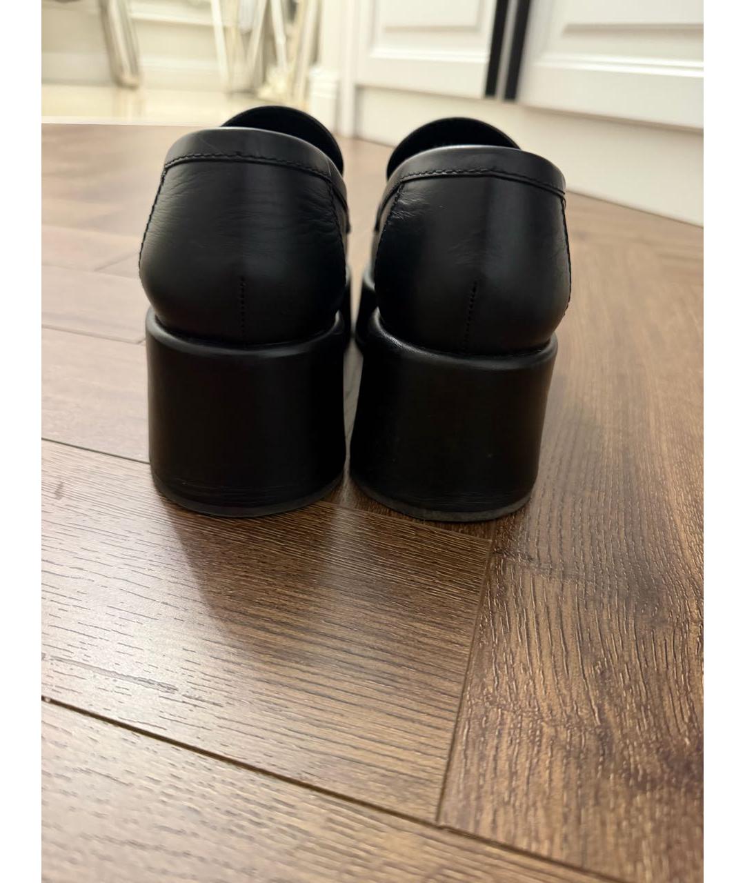 CHANEL Черные кожаные лоферы, фото 3