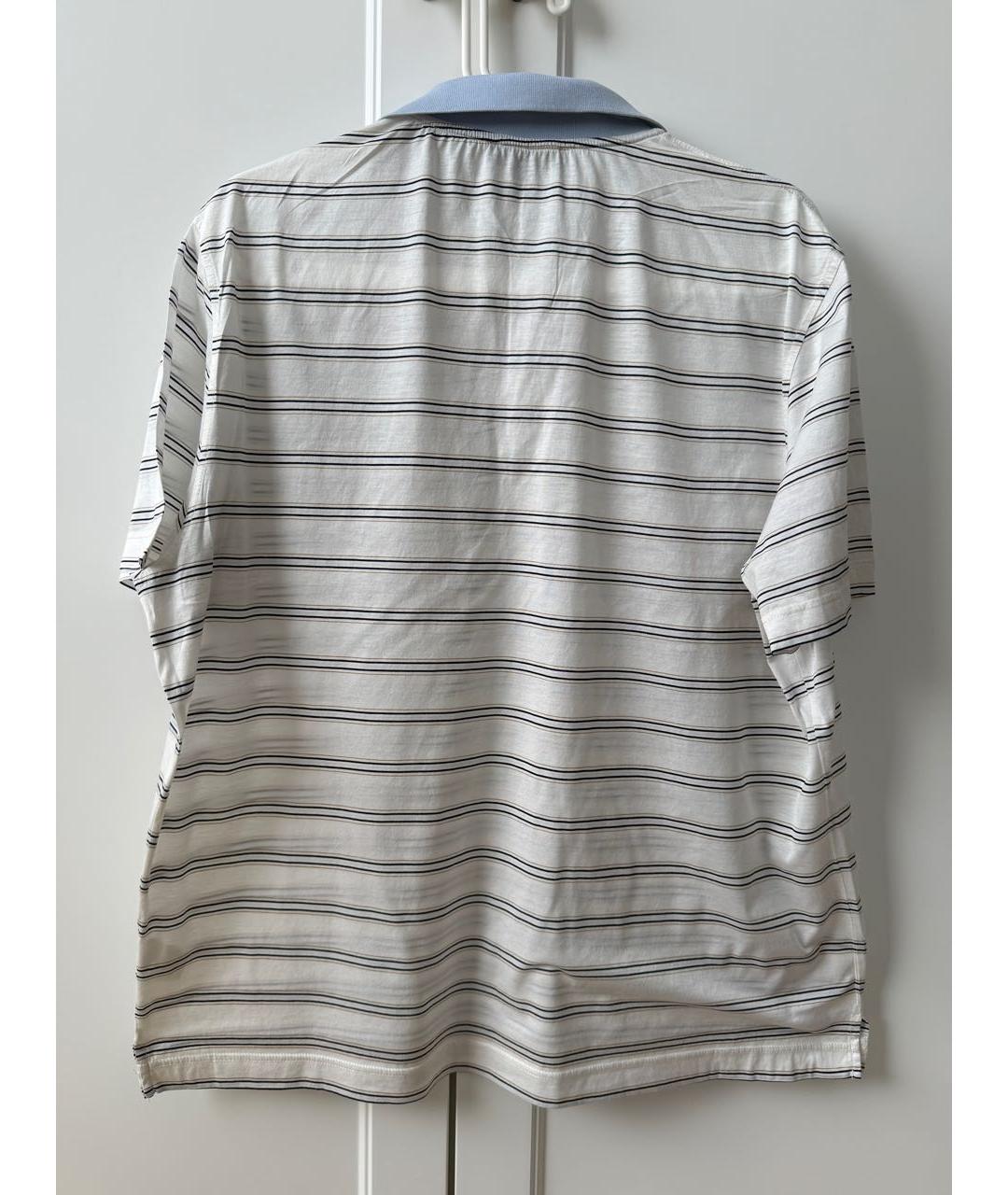 CANALI Белое хлопковое поло с коротким рукавом, фото 2