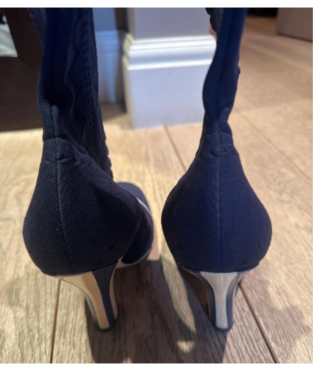 FENDI Синие текстильные ботильоны, фото 4