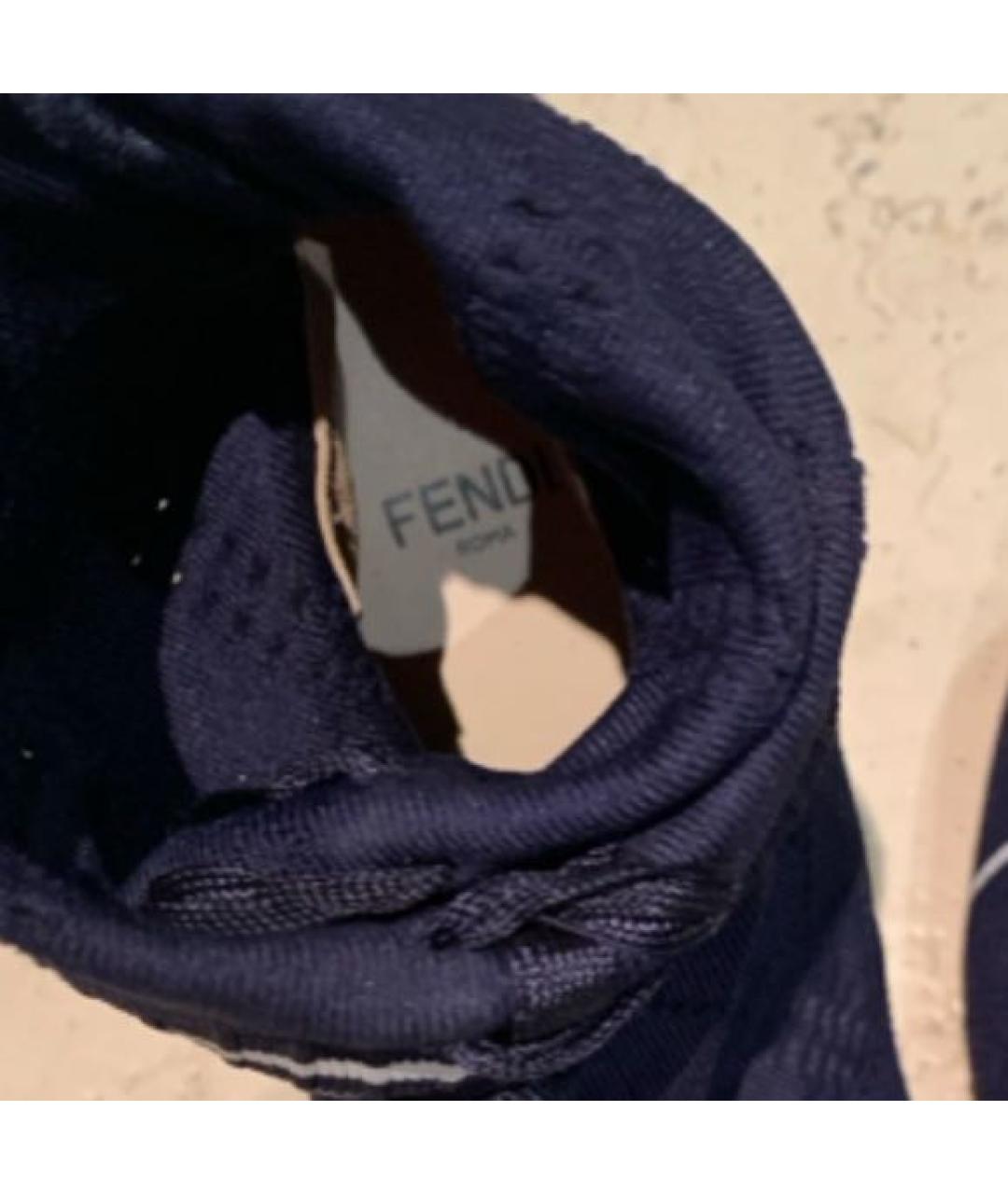 FENDI Синие текстильные ботильоны, фото 8