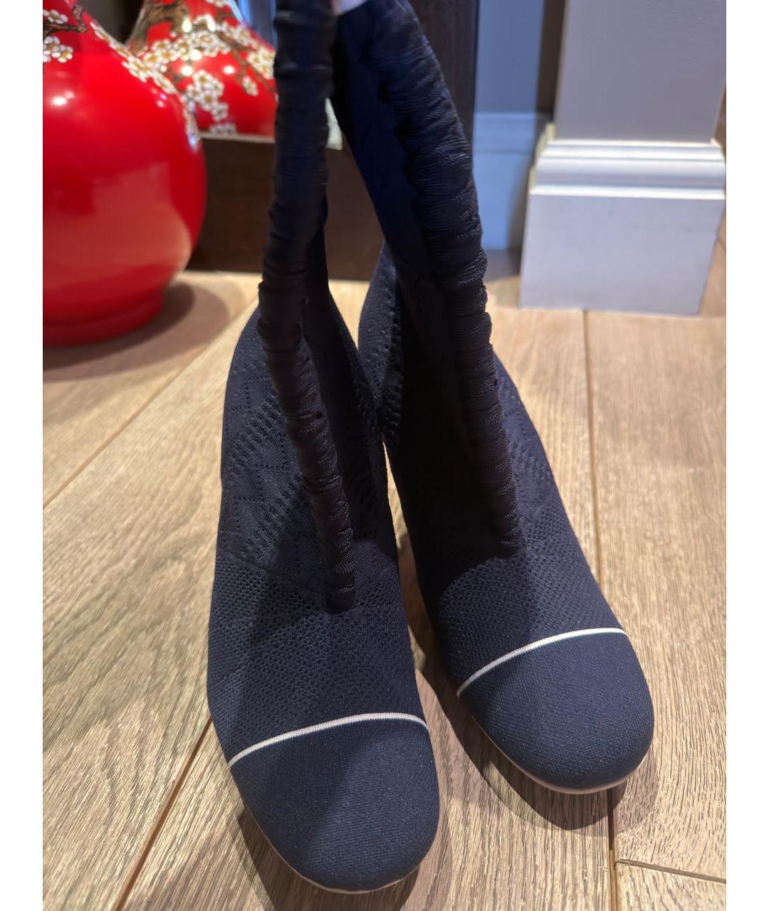 FENDI Синие текстильные ботильоны, фото 2