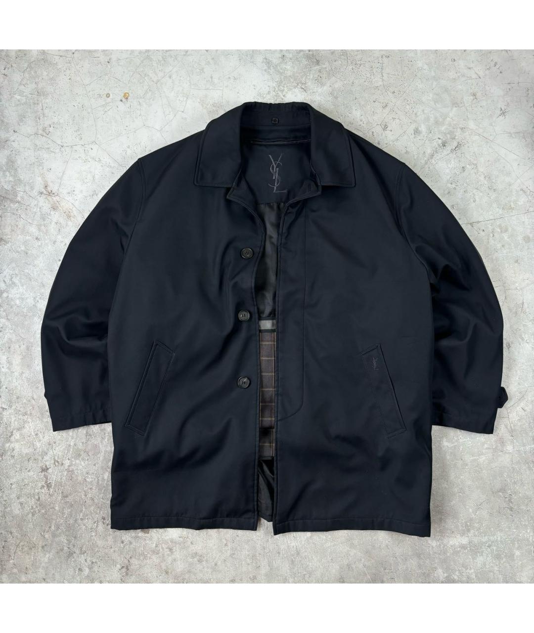 SAINT LAURENT Черное пальто, фото 8