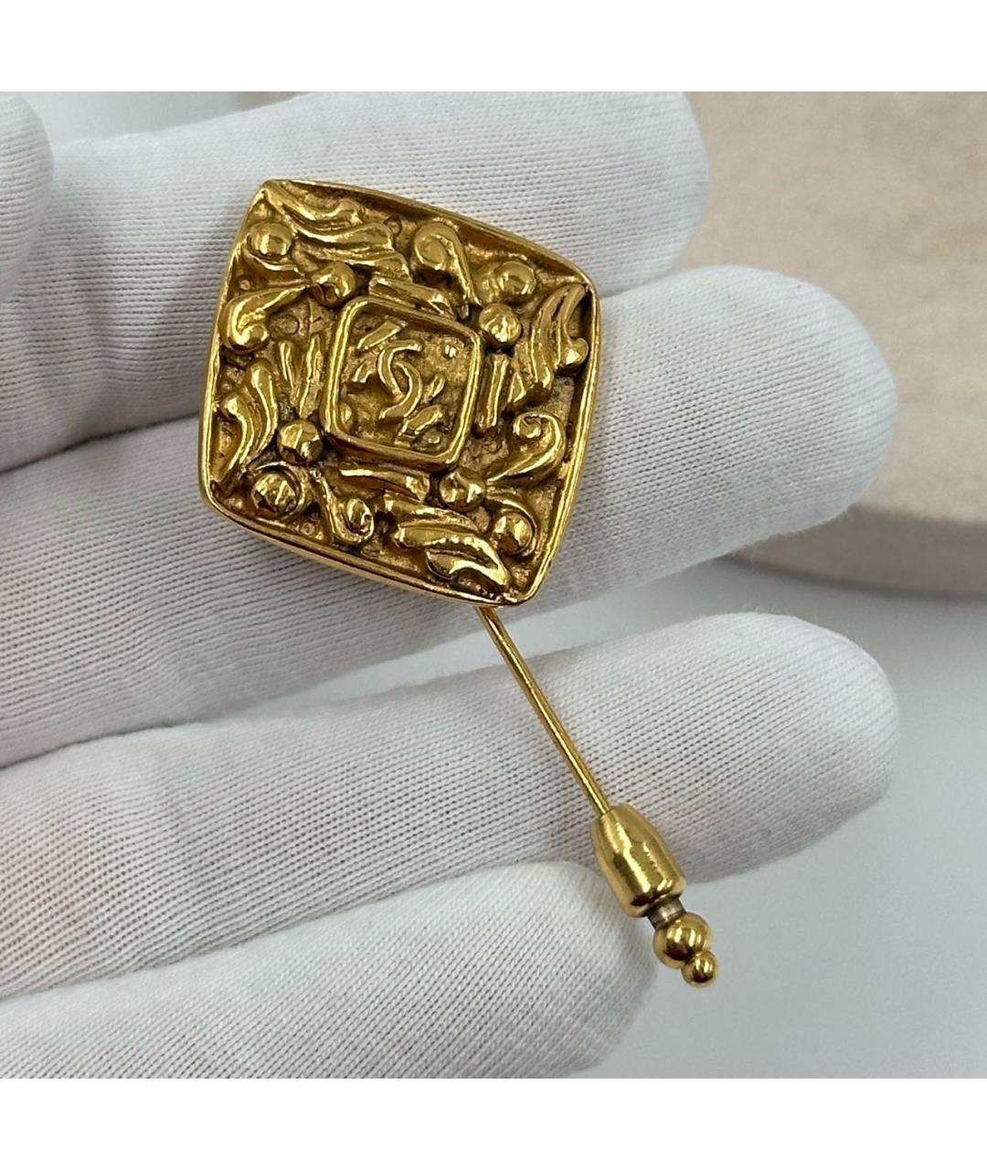 CHANEL Золотая позолоченная булавка / брошь, фото 2