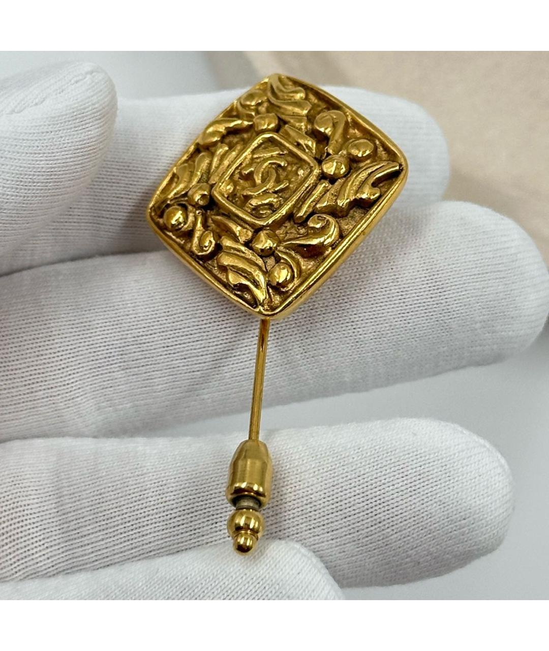 CHANEL Золотая позолоченная булавка / брошь, фото 3