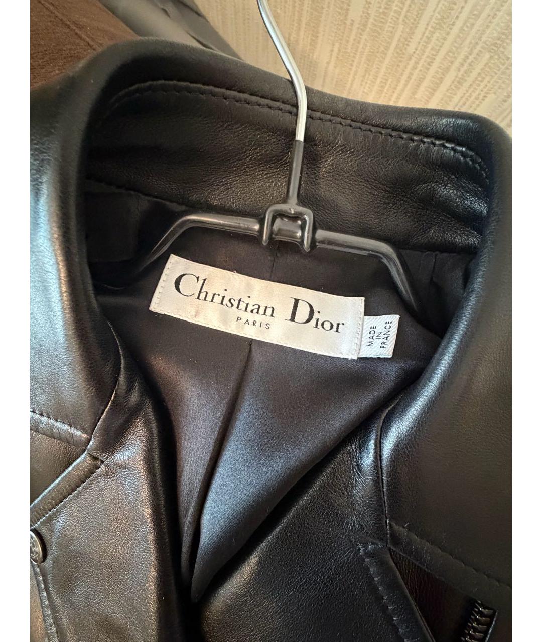 CHRISTIAN DIOR Коричневая кожаная куртка, фото 4