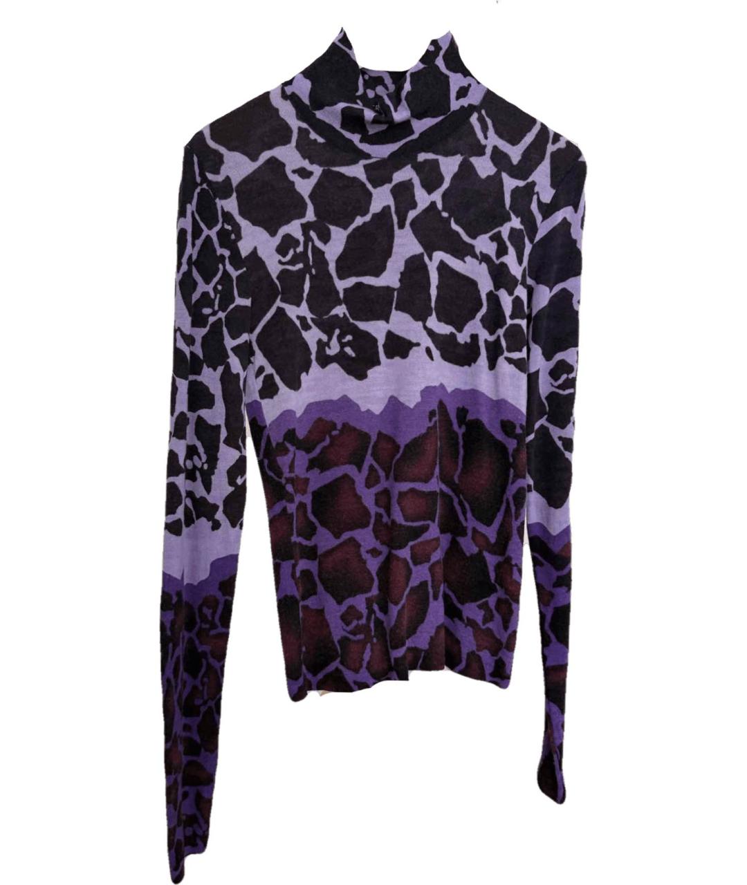 VERSACE Фиолетовая кашемировая водолазка, фото 6