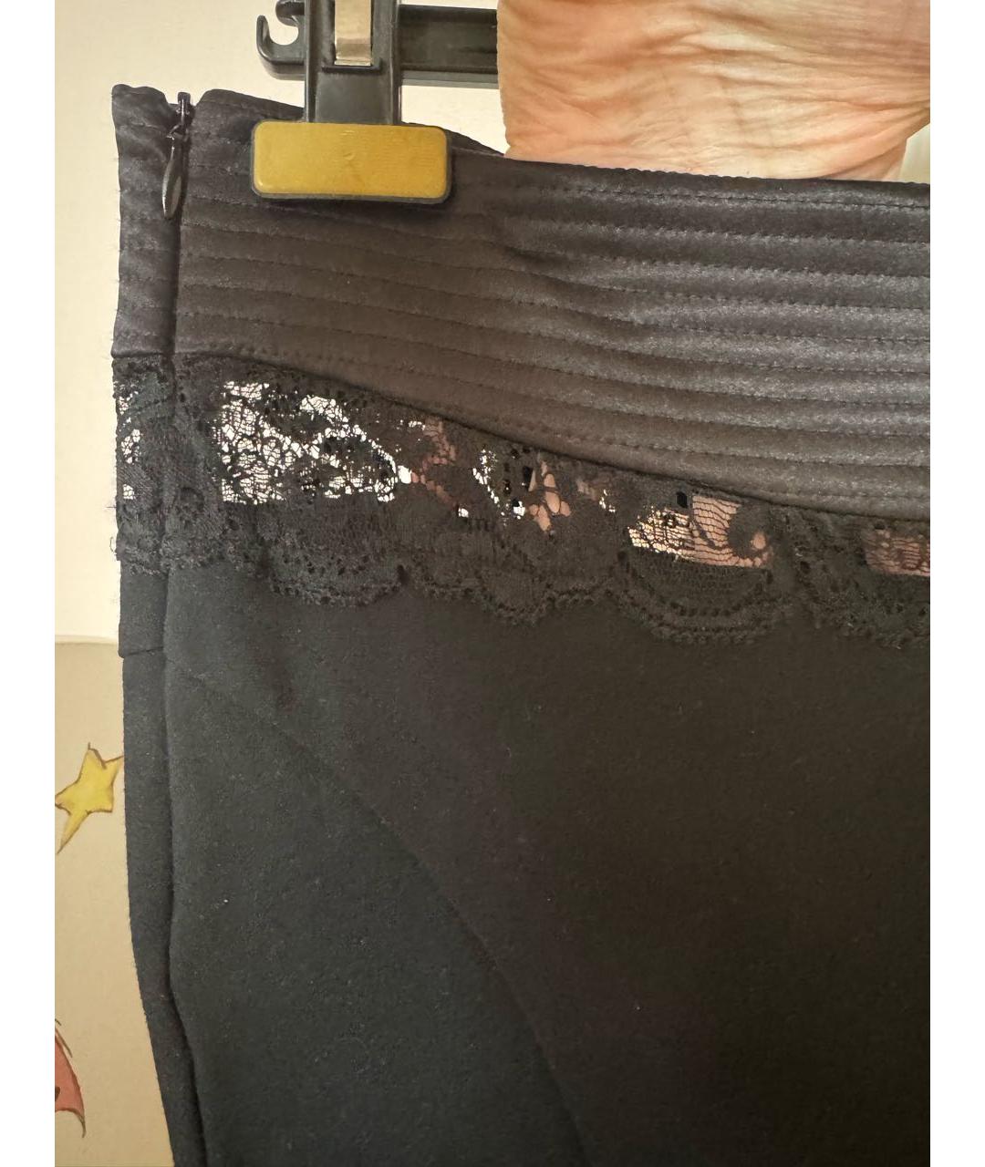 VERSACE JEANS COUTURE Черная хлопко-эластановая юбка миди, фото 8