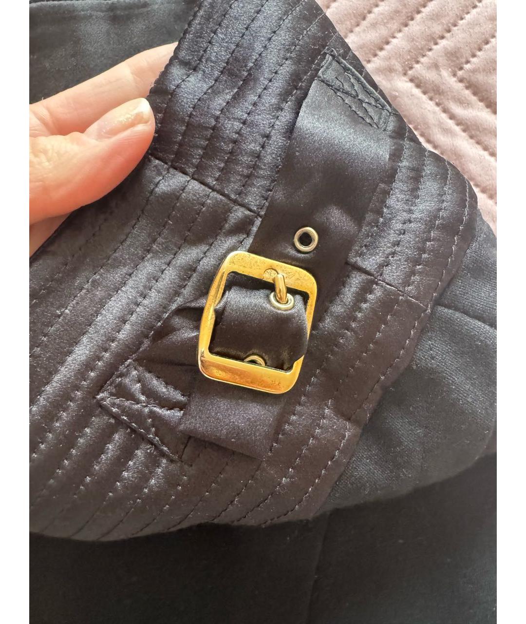 VERSACE JEANS COUTURE Черная хлопко-эластановая юбка миди, фото 5