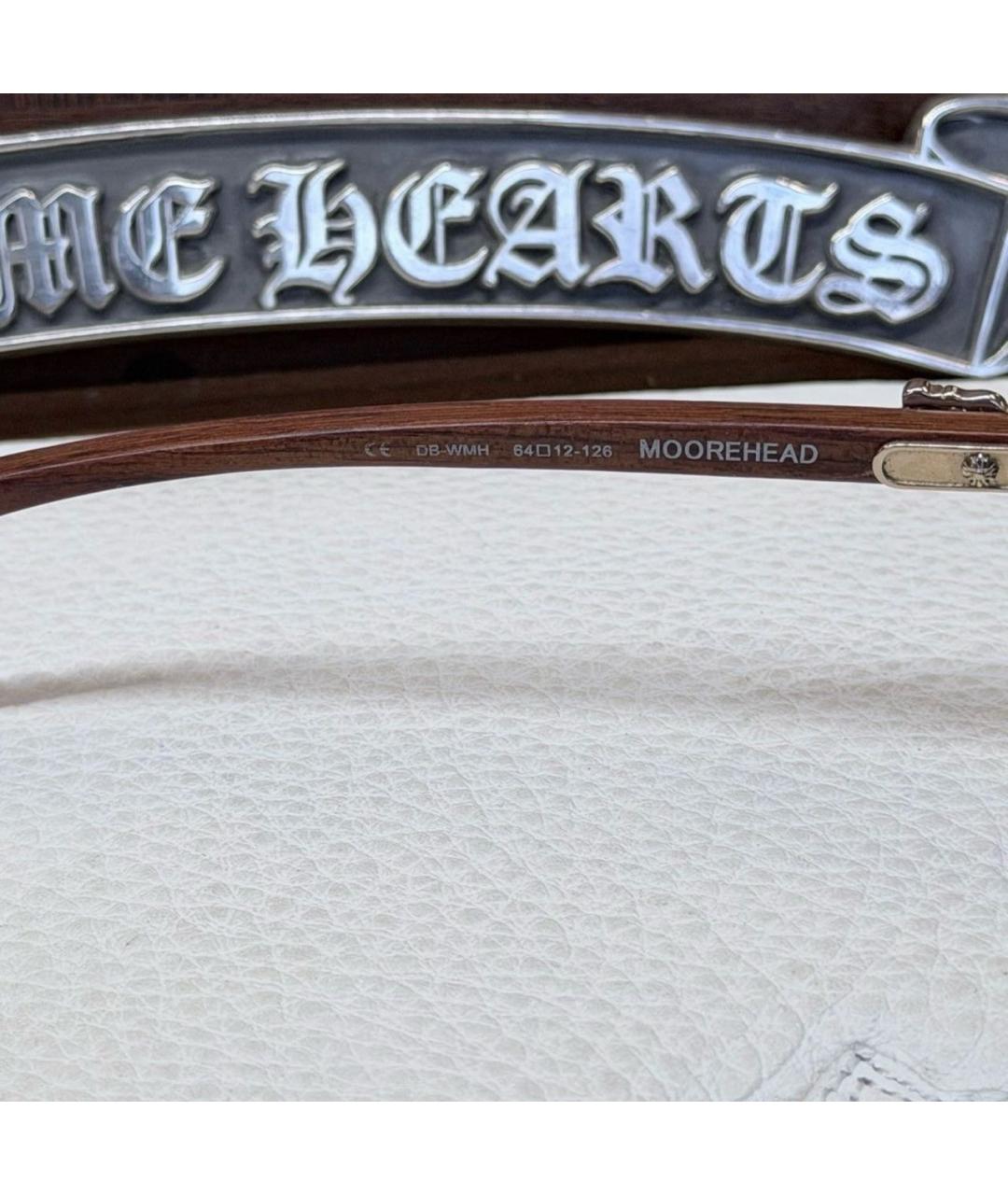 CHROME HEARTS Черные деревянные солнцезащитные очки, фото 5